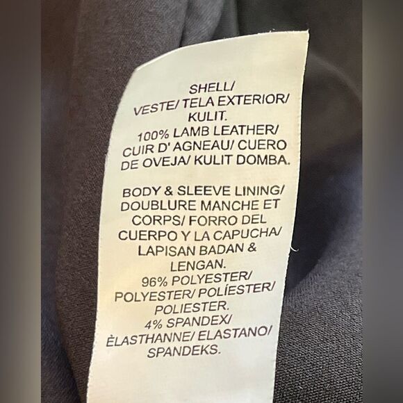 Lucky Brand Moto Biker black leather Jacket, Women’s Size Large - Picture 7 of 7